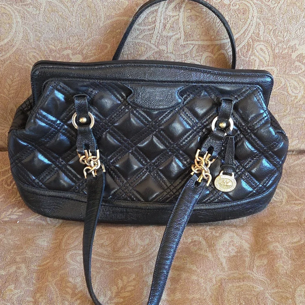 Brahmin Amy Rivington Black Leather Quilted Handbag - Picture 2 of 8